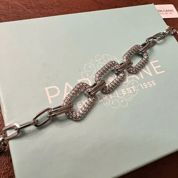 Park Lane Iceluxe Silver Chain Bracelet | December Sparkle Box Exclusive - Picture 4 of 6
